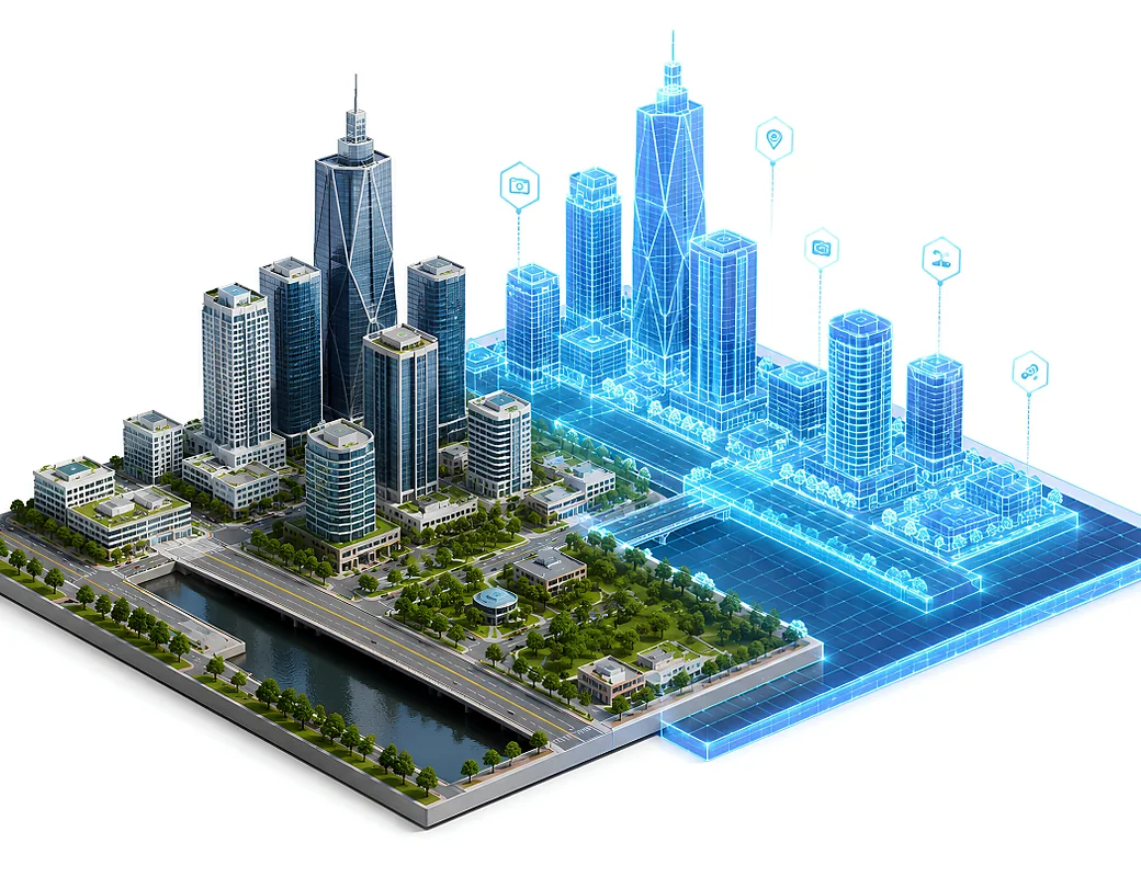 Đô thị thực được kết nối đồng bộ với mô hình Digital Twin